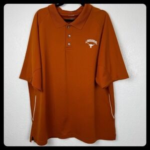 Texas Longhorns Mens Polo Shirt Orange University NCAA Team Apparel XL
